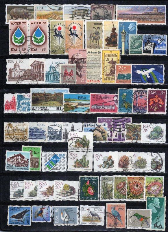 South Africa Stamp Collection Used Birds Flowers Architecture ZAYIX 0324M0116