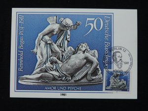 art sculpture Cupid and Psyche mythology maximum card Berlin 1981