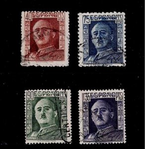 Spain Scott #712-15, Singles 1942-48 Complete Set FVF Used