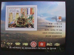 SHETLAND ISLAND-1997- HONG KONG'97 STAMP SHOW-H.K. RETURN CHINA MNH S/S