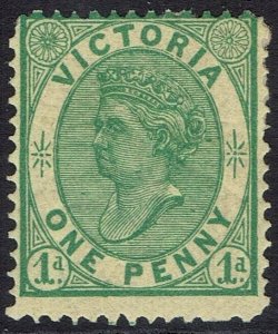 VICTORIA 1878 QV 1D ON YELLOW EMERGENCY PAPER