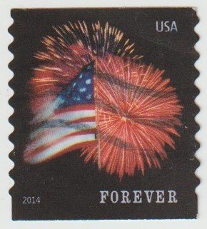 SC# 4854 (49c) Star Spangled Banner die cut 9.5 - Used OFF Paper