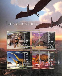 A8354 - NIGER - ERROR MISPERF Stamp Sheet -2013  DINOSAURS Prehistorics