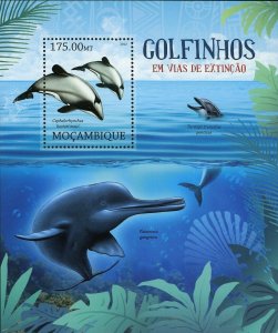 Dolphins Stamp Cephalorhynchus Hectori Maui Platanista Gangetica S/S MNH #5823