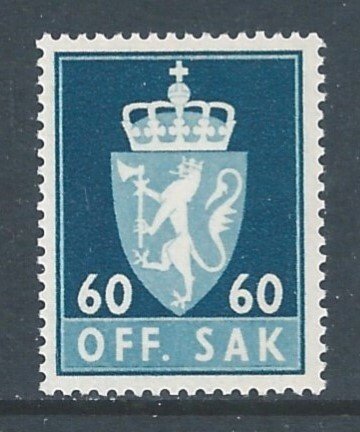 Norway #O75 NH 60o Norway Coat of Arms