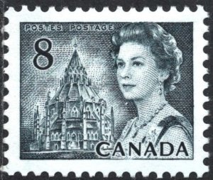 Canada SC#544 8¢ Queen Elizabeth II and Library of Parliament (1971) MNH