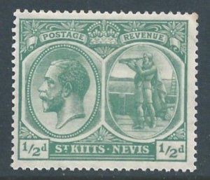 St. Kitts-Nevis #37 NH 1/2p King George V, Columbus - Wmk. 4