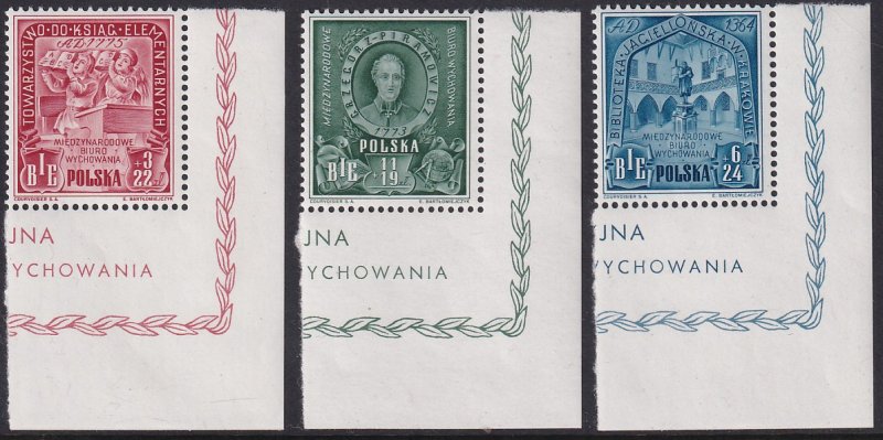 1946 Poland Polish educational work full set MNH Sc# B49 / A B CV $95.00 #2