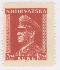 1943 Croatia A. Pavelic 25b MNG Stamp A19P10F582-