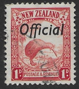 New Zealand O58 used.  Official overprint. 1920's