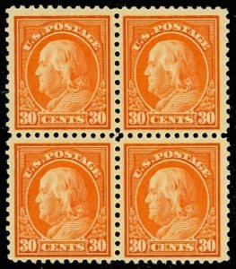 516, Mint 20¢ BLOCK OF FOUR - VF+ OG NH - P.O. FRESH! Cat $300.00+