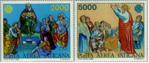 Vatican 1983 MNH Stamps Scott C73-74 Communication Year Moses Apostle Paul
