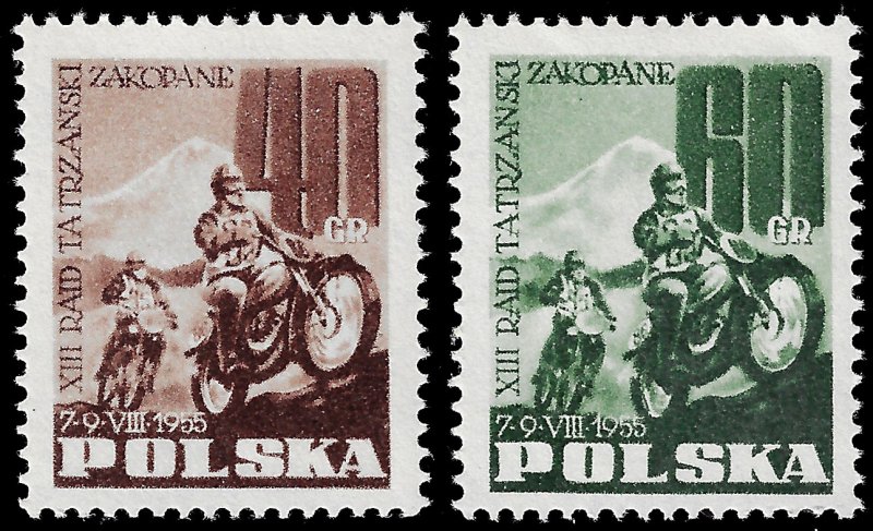 Poland 1955 Sc 699-704 MNH Sports