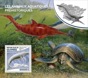 Guinea - 2022 Prehistoric Water Animals - Stamp Souvenir Sheet - GU220211b