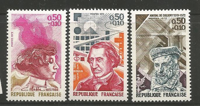 FRANCE B463-B466, MNH, PARTIAL SET, 3 OF 6 STAMPS, IMPORTANT PEOPLE