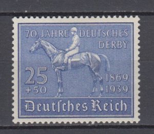 1939 WWII Third Reich  Horse's Race Deutsches Derby Michel 698 MLH