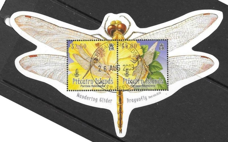 PITCAIRN ISLANDS SGMS790 2009 DRAGONFLY FINE USED 