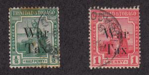 Trinidad & Tobago - 1918 - SC MR12-13 - Used - MR12 stained