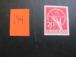 GERMANY BERLIN 1949 HINGED SC 9NB2 SINGLE XF  (194)