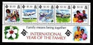Solomon Is-Sc#778-unused NH sheet-Year of the Family-1994-