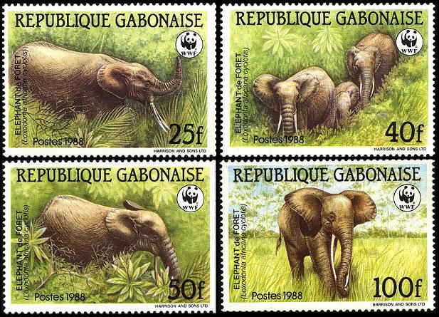 Gabon WWF African Forest Elephant 4v SG#1000-1003 MI#1009-1012 SC#634-637