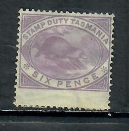 TASMANIA 19th CENTURY? REVENUE STAMP 6d UNUSED