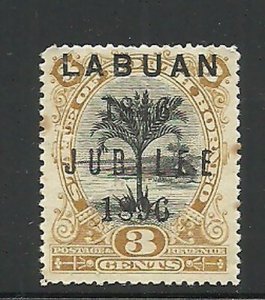 Album Treasures Labuan Scott # 68  3c  Jubilee Overprint Mint NG