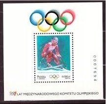 Poland 1994 MNH Stamps Souvenir Sheet Scott 3187 Sport Olympic Games Skiing