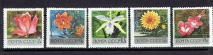 RUSSIA - 1969 ACADEMY OF SCIENCES BOTANICAL GARDENS - SCOTT 3596 TO 3600 - MNH