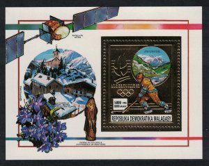 Malagasy Rep. Winter Olympics Albertville MS Golden Foil 1990 MNH MI#Block 145A