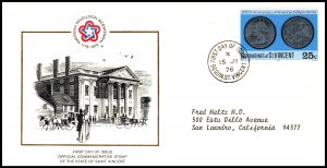 St Vincent Grenadines 81 US Bicentennial Typed FDC