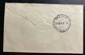 1932 Westport New Zealand First Flight Airmail Cover FFC To Nelson Sc#C4 B 