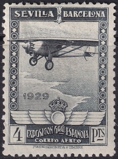 Spain 1929 Sc C11 air post MH*