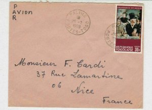 Rep Togolaise 1969 Airmail Palime Cancels Cafe Concert Pic Stamp Cover Ref 30723