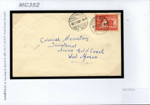 GOLD COAST KGVI Cover Techiman Accra Colonial Secretary 1948 MC352