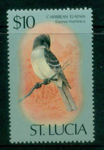 St Lucia 1976 Birds $10 MUH