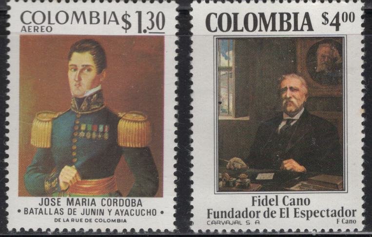 COLUMBIA #860,C609 MNH FIDEL CANO