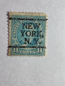 SCOTT #816 USED SINGLE ELEVEN CENT PRE CANCEL NEW YORK HAYES PRESIDENTIAL SERIES