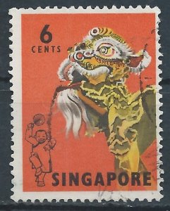 Singapore 1968 - 6c Lion Dance - SG104 used