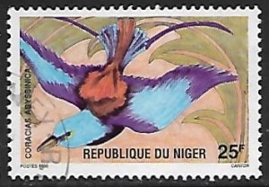 Niger - # 912B - Abyssinian Roller - used....{BRN10}
