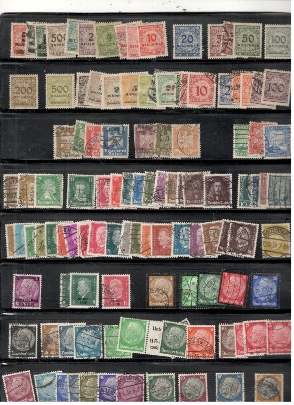 GERMANY COLLECTION ON STOCK SHEET MINT/USED