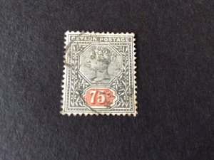 Ceylon 1893 75cents used stamp Ref 61494