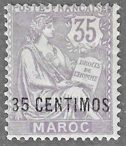 French Morocco (1910) - Scott # 19,   MH