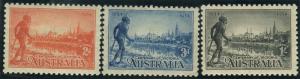 AUSTRALIA-1934 Centenary of Victoria Perf 10½.  A lightly mounted mint set Sg 14