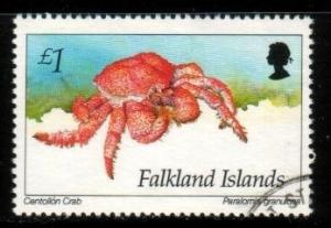 Centollon Crab, Falkland Islands stamp SC#607 used