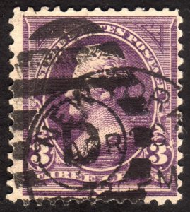 1895, US 3c, Jackson, Used, Sc 268