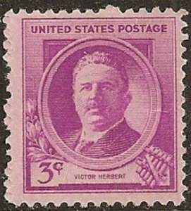 US 881 Famous Americans Composers Victor Hebert 3c single MNH 1940