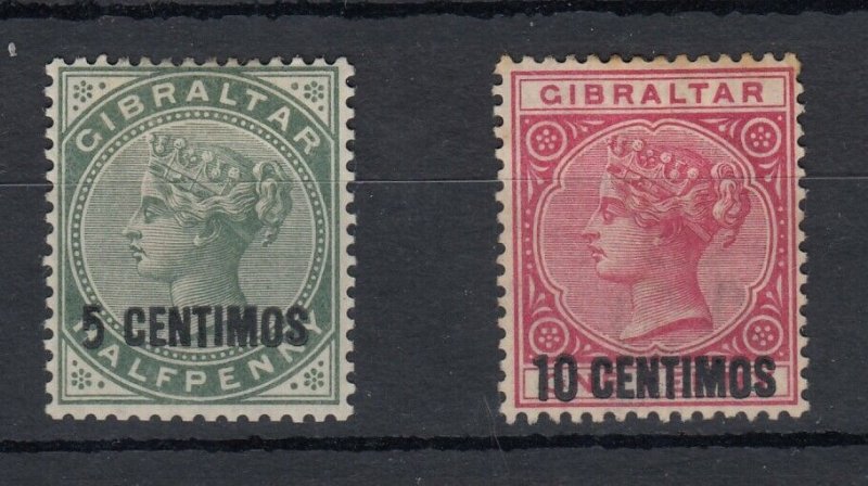 Gibraltar QV 1889 5c/10c SG15/16 MH J6730