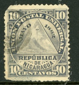 Nicaragua 1882 ABNC 10¢ w/ Target Cancel VFU L772