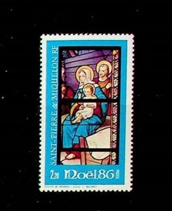 St. PIERRE & MIQUELON Sc 486 NH ISSUE OF 1986 - CHRISTMAS - (JS23)